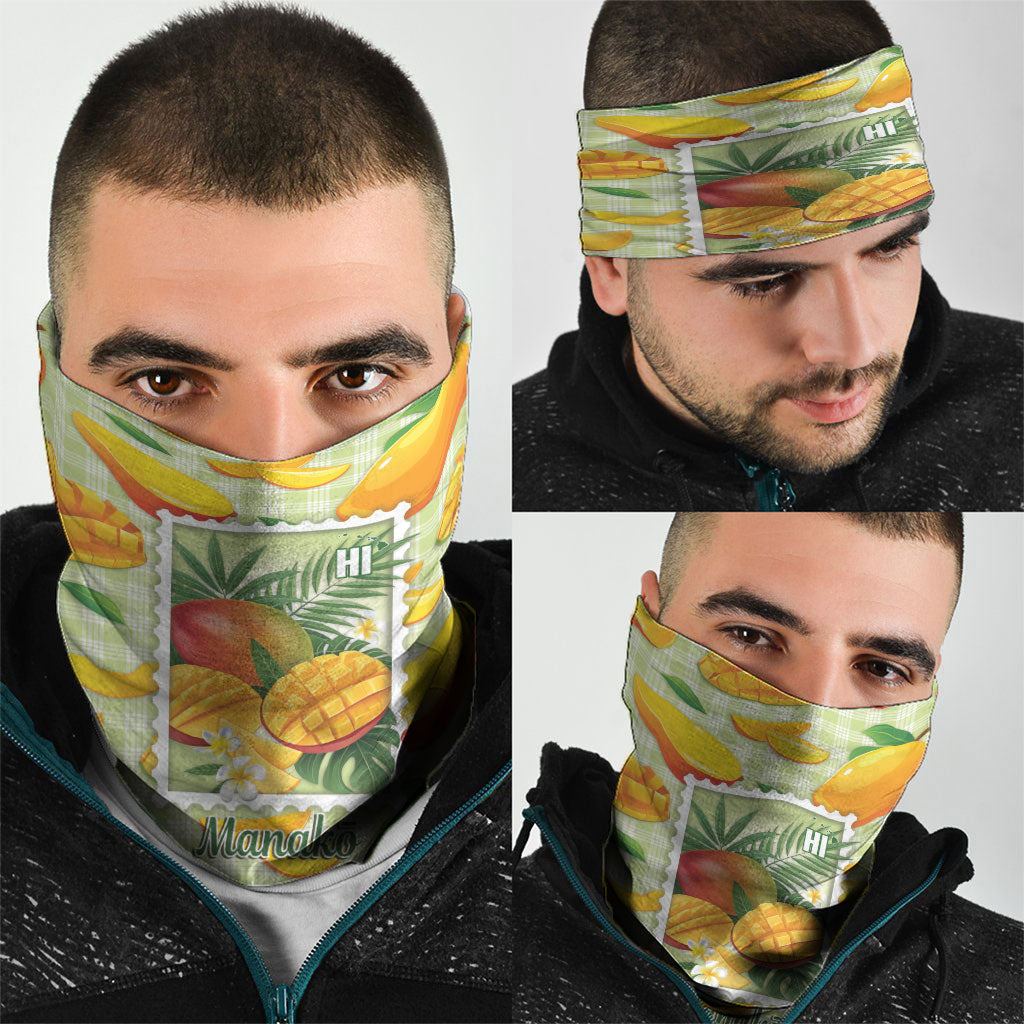 Aloha Hawaii Manako Palaka Motifs Neck Gaiter Hawaiian Mango Stylized Stamp LT14 - Polynesian Pride