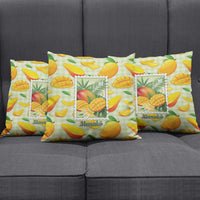 Aloha Hawaii Manako Palaka Motifs Pillow Cover Hawaiian Mango Stylized Stamp LT14 - Polynesian Pride