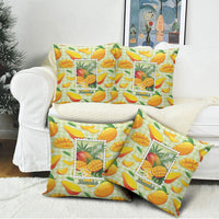 Aloha Hawaii Manako Palaka Motifs Pillow Cover Hawaiian Mango Stylized Stamp LT14 - Polynesian Pride