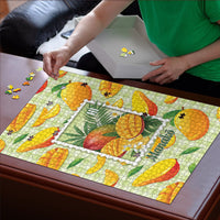Aloha Hawaii Manako Palaka Motifs Puzzle Hawaiian Mango Stylized Stamp LT14 - Polynesian Pride
