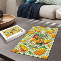 Aloha Hawaii Manako Palaka Motifs Puzzle Hawaiian Mango Stylized Stamp LT14 - Polynesian Pride