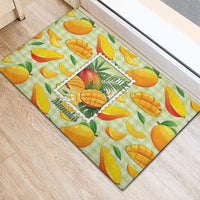 Aloha Hawaii Manako Palaka Motifs Rubber Doormat Hawaiian Mango Stylized Stamp LT14 - Polynesian Pride
