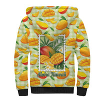 Aloha Hawaii Manako Palaka Motifs Sherpa Hoodie Hawaiian Mango Stylized Stamp LT14 - Polynesian Pride