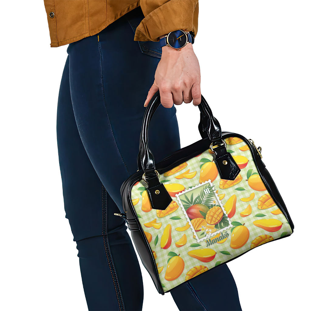 Aloha Hawaii Manako Palaka Motifs Shoulder Handbag Hawaiian Mango Stylized Stamp LT14 - Polynesian Pride