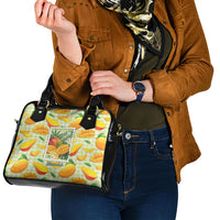 Aloha Hawaii Manako Palaka Motifs Shoulder Handbag Hawaiian Mango Stylized Stamp LT14 - Polynesian Pride