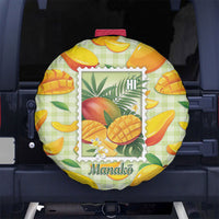 Aloha Hawaii Manako Palaka Motifs Spare Tire Cover Hawaiian Mango Stylized Stamp LT14 No hole Yellow - Polynesian Pride