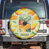 Aloha Hawaii Manako Palaka Motifs Spare Tire Cover Hawaiian Mango Stylized Stamp LT14 Yellow - Polynesian Pride