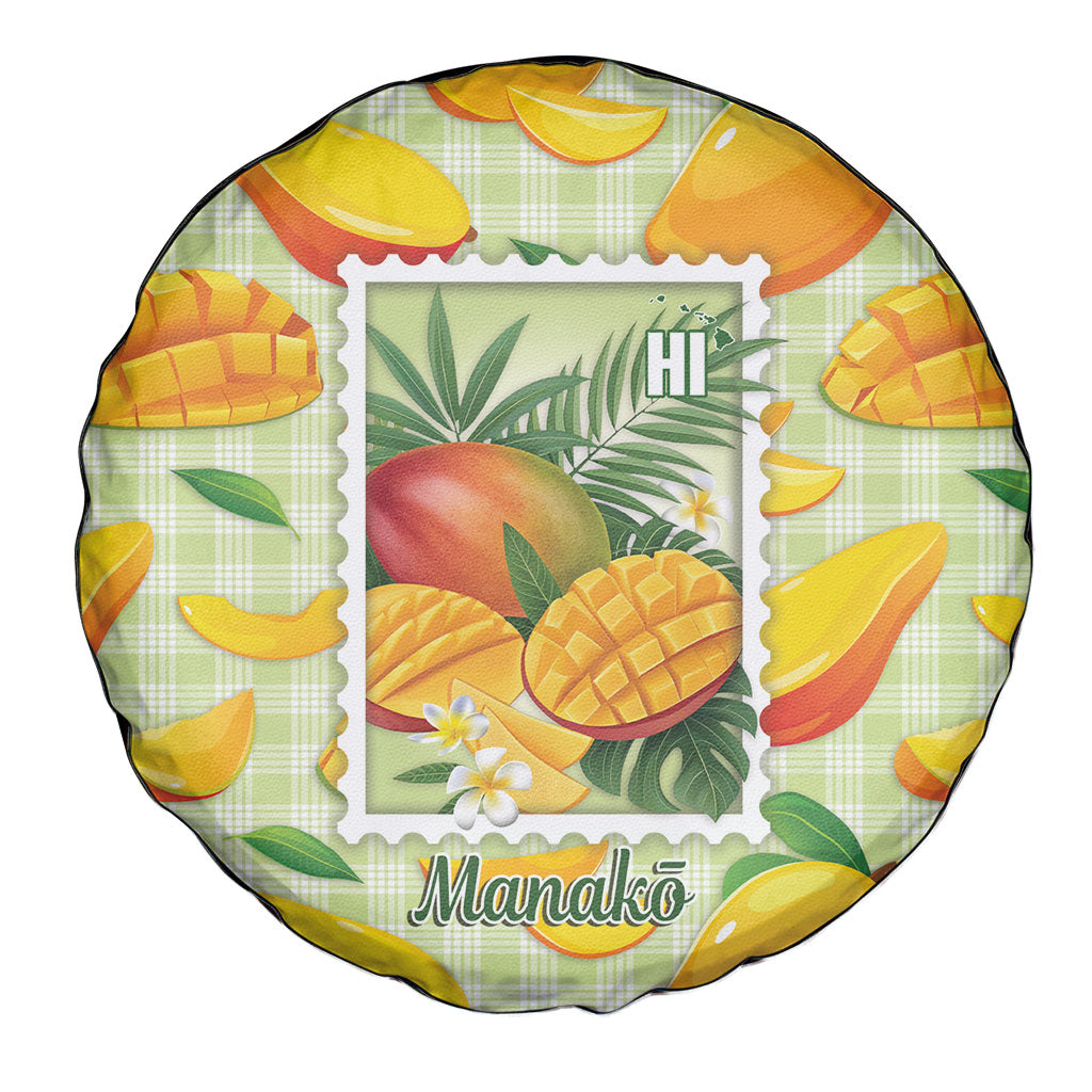 Aloha Hawaii Manako Palaka Motifs Spare Tire Cover Hawaiian Mango Stylized Stamp LT14 - Polynesian Pride