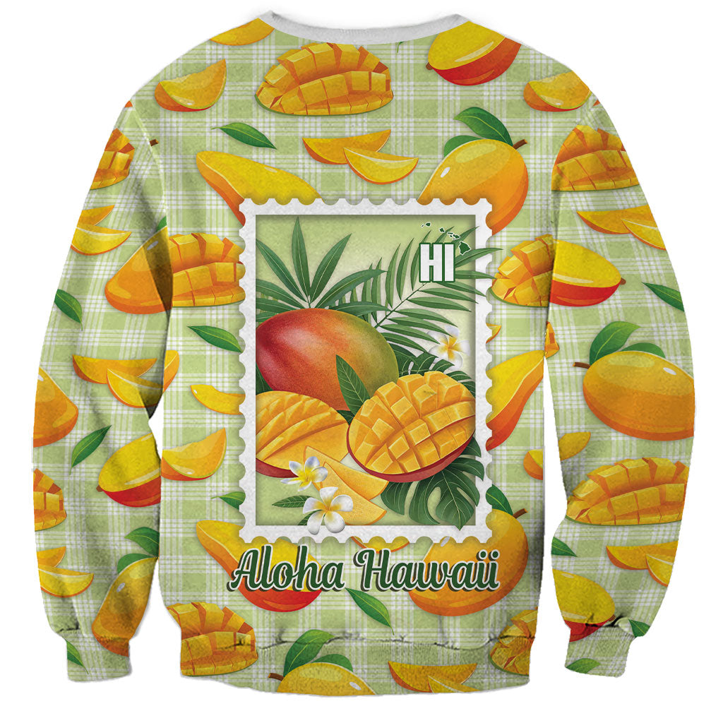 Aloha Hawaii Manako Palaka Motifs Sweatshirt Hawaiian Mango Stylized Stamp LT14 - Polynesian Pride