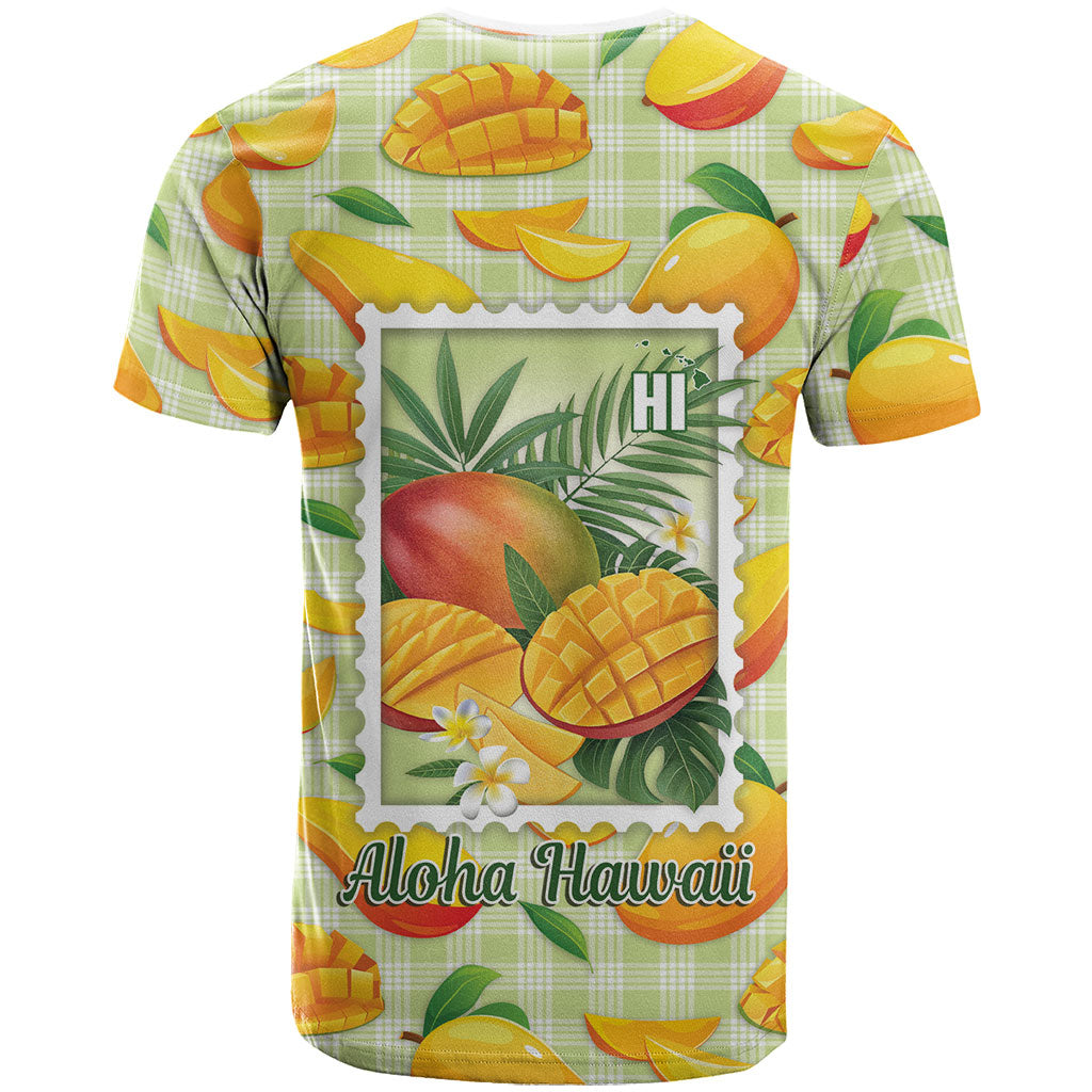 Aloha Hawaii Manako Palaka Motifs T Shirt Hawaiian Mango Stylized Stamp LT14 - Polynesian Pride