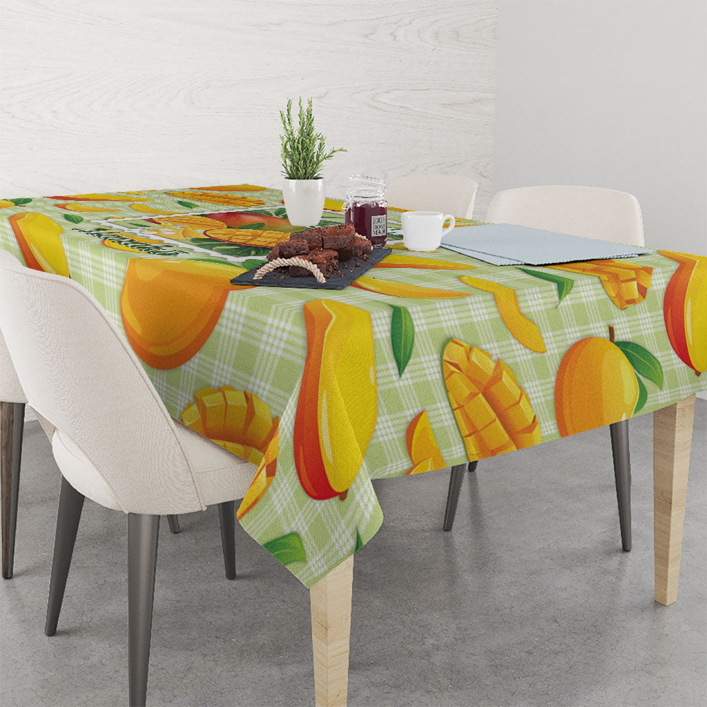 Aloha Hawaii Manako Palaka Motifs Tablecloth Hawaiian Mango Stylized Stamp LT14 - Polynesian Pride