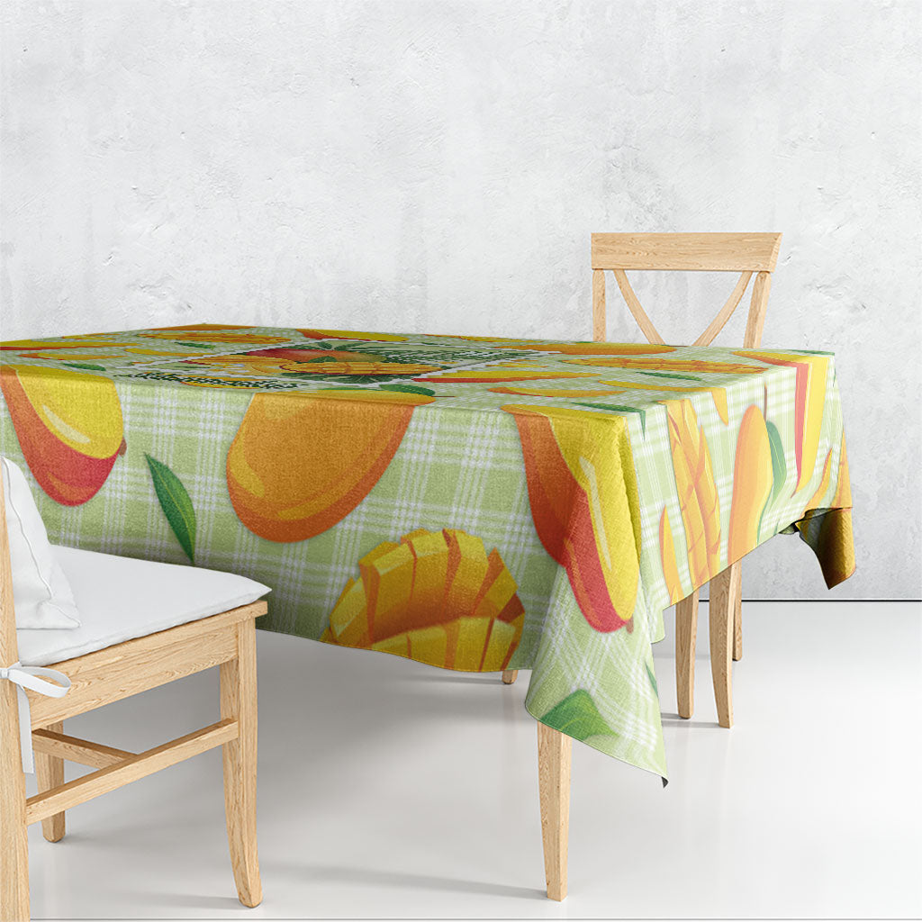 Aloha Hawaii Manako Palaka Motifs Tablecloth Hawaiian Mango Stylized Stamp LT14 - Polynesian Pride