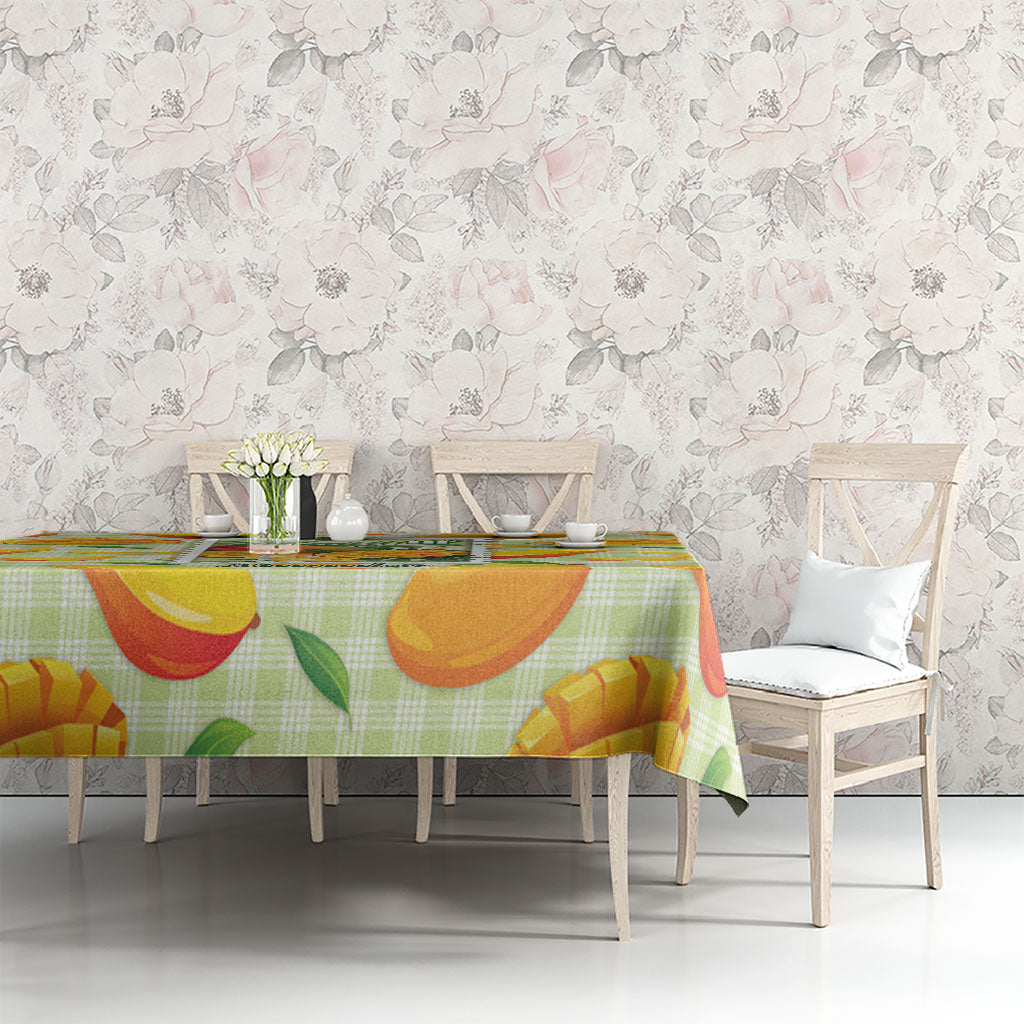 Aloha Hawaii Manako Palaka Motifs Tablecloth Hawaiian Mango Stylized Stamp LT14 - Polynesian Pride