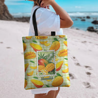 Aloha Hawaii Manako Palaka Motifs Tote Bag Hawaiian Mango Stylized Stamp LT14 - Polynesian Pride