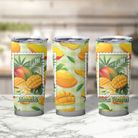Aloha Hawaii Manako Palaka Motifs Tumbler Cup Hawaiian Mango Stylized Stamp LT14 - Polynesian Pride