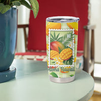 Aloha Hawaii Manako Palaka Motifs Tumbler Cup Hawaiian Mango Stylized Stamp LT14 - Polynesian Pride