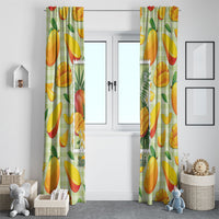 Aloha Hawaii Manako Palaka Motifs Window Curtain Hawaiian Mango Stylized Stamp LT14 - Polynesian Pride
