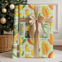 Aloha Hawaii Manako Palaka Motifs Wrapping Paper Hawaiian Mango Stylized Stamp LT14 - Polynesian Pride