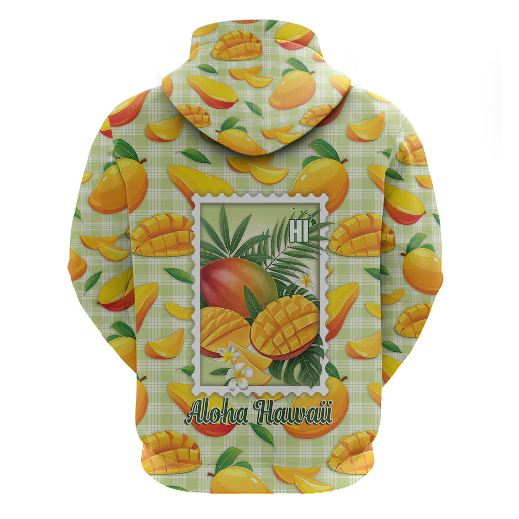 Aloha Hawaii Manako Palaka Motifs Zip Hoodie Hawaiian Mango Stylized Stamp LT14 - Polynesian Pride