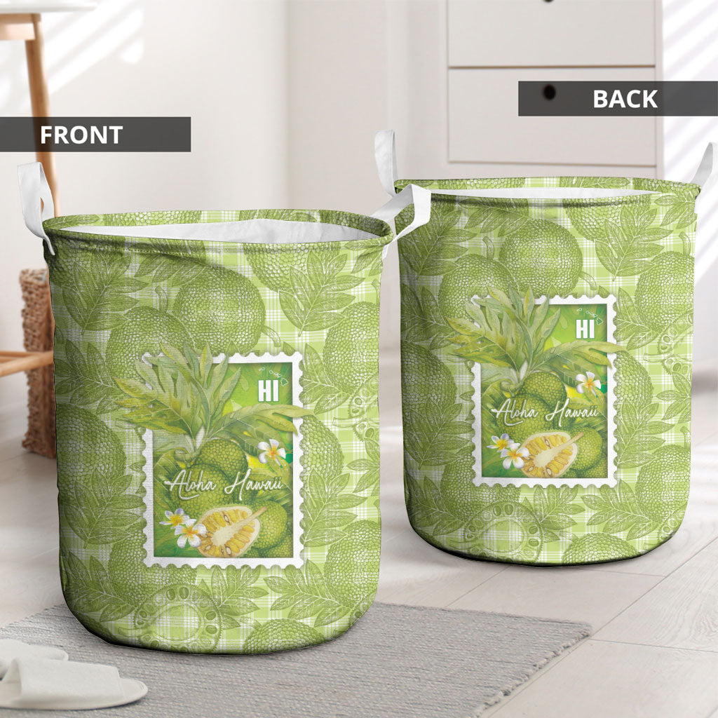 Aloha Hawaii Ulu Palaka Motifs Laundry Basket Hawaiian Breadfruit Stylized Stamp LT14 - Polynesian Pride