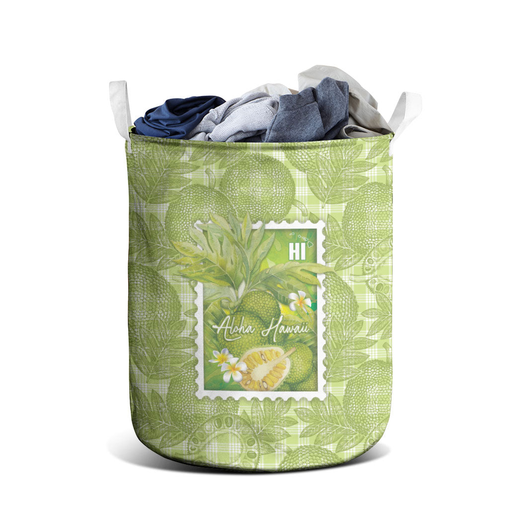 Aloha Hawaii Ulu Palaka Motifs Laundry Basket Hawaiian Breadfruit Stylized Stamp LT14 - Polynesian Pride