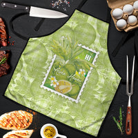 Aloha Hawaii Ulu Palaka Motifs Apron Hawaiian Breadfruit Stylized Stamp LT14 Green - Polynesian Pride