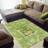 Aloha Hawaii Ulu Palaka Motifs Area Rug Hawaiian Breadfruit Stylized Stamp LT14 - Polynesian Pride