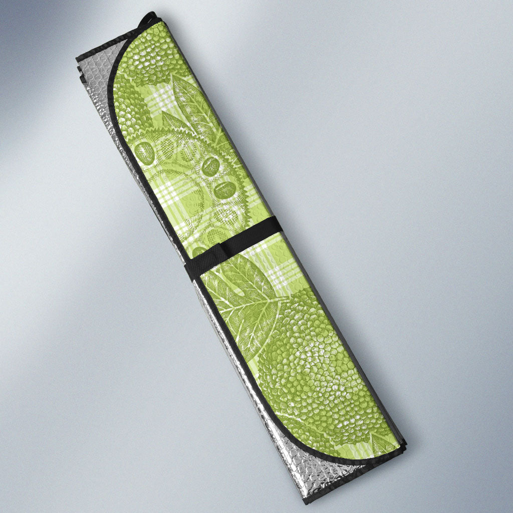 Aloha Hawaii Ulu Palaka Motifs Auto Sun Shade Hawaiian Breadfruit Stylized Stamp LT14 - Polynesian Pride