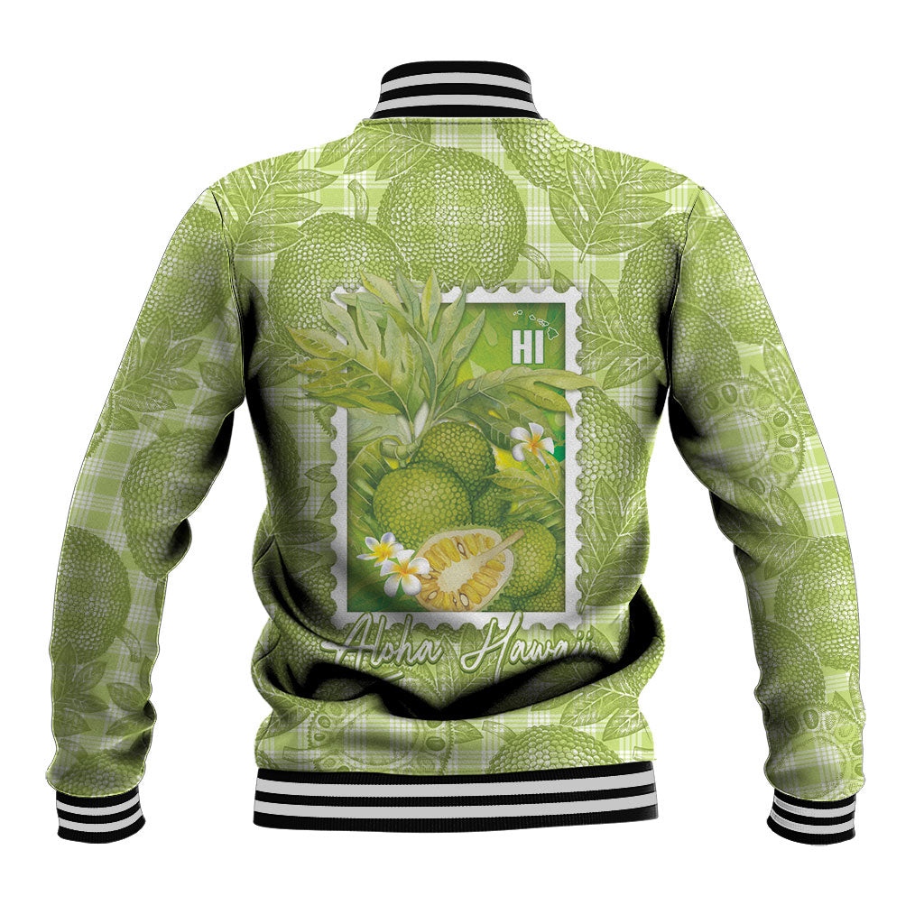 Aloha Hawaii Ulu Palaka Motifs Baseball Jacket Hawaiian Breadfruit Stylized Stamp LT14 - Polynesian Pride