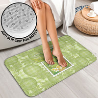 Aloha Hawaii Ulu Palaka Motifs Bathroom Set Hawaiian Breadfruit Stylized Stamp LT14 - Polynesian Pride