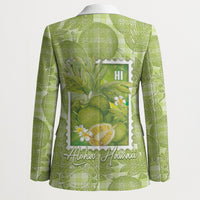 Aloha Hawaii Ulu Palaka Motifs Blazer Hawaiian Breadfruit Stylized Stamp LT14 - Polynesian Pride