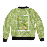 Aloha Hawaii Ulu Palaka Motifs Bomber Jacket Hawaiian Breadfruit Stylized Stamp LT14 - Polynesian Pride