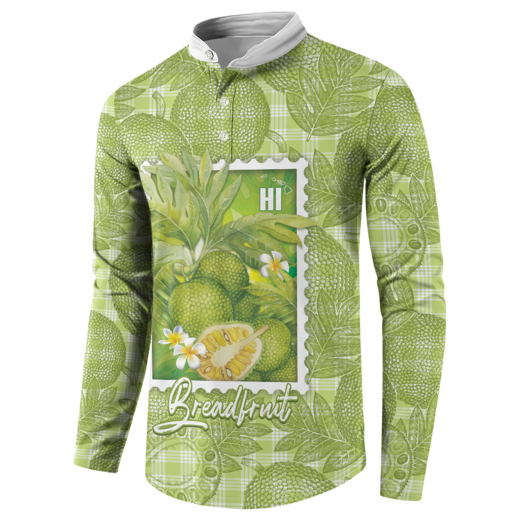 Aloha Hawaii Ulu Palaka Motifs Button Sweatshirt Hawaiian Breadfruit Stylized Stamp LT14 - Polynesian Pride