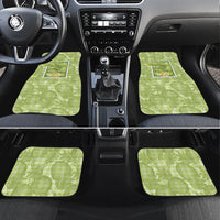 Aloha Hawaii Ulu Palaka Motifs Car Mats Hawaiian Breadfruit Stylized Stamp LT14 Set 4pcs Green - Polynesian Pride