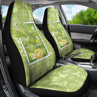 Aloha Hawaii Ulu Palaka Motifs Car Seat Cover Hawaiian Breadfruit Stylized Stamp LT14 - Polynesian Pride