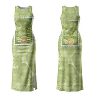 Aloha Hawaii Ulu Palaka Motifs Couples Matching Tank Maxi Dress and Hawaiian Shirt Hawaiian Breadfruit Stylized Stamp LT14 - Polynesian Pride