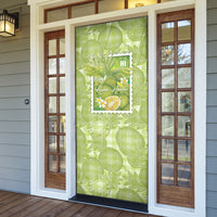 Aloha Hawaii Ulu Palaka Motifs Door Cover Hawaiian Breadfruit Stylized Stamp LT14 - Polynesian Pride