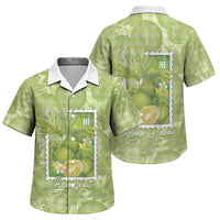 Aloha Hawaii Ulu Palaka Motifs Family Matching Summer Maxi Dress and Hawaiian Shirt Hawaiian Breadfruit Stylized Stamp LT14 Son's Shirt Green - Polynesian Pride