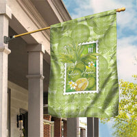 Aloha Hawaii Ulu Palaka Motifs Garden Flag Hawaiian Breadfruit Stylized Stamp LT14 House Flag Green - Polynesian Pride