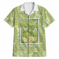 Aloha Hawaii Ulu Palaka Motifs Hawaiian Shirt Hawaiian Breadfruit Stylized Stamp LT14 Green - Polynesian Pride