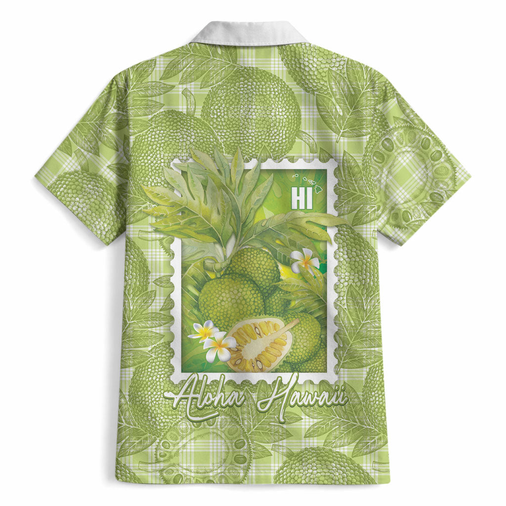 Aloha Hawaii Ulu Palaka Motifs Hawaiian Shirt Hawaiian Breadfruit Stylized Stamp LT14 - Polynesian Pride