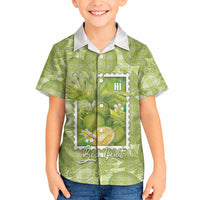 Aloha Hawaii Ulu Palaka Motifs Hawaiian Shirt Hawaiian Breadfruit Stylized Stamp LT14 - Polynesian Pride
