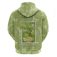 Aloha Hawaii Ulu Palaka Motifs Hoodie Hawaiian Breadfruit Stylized Stamp LT14 - Polynesian Pride