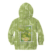 Aloha Hawaii Ulu Palaka Motifs Kid Hoodie Hawaiian Breadfruit Stylized Stamp LT14 - Polynesian Pride