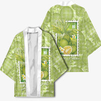 Aloha Hawaii Ulu Palaka Motifs Kimono Hawaiian Breadfruit Stylized Stamp LT14 - Polynesian Pride