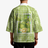 Aloha Hawaii Ulu Palaka Motifs Kimono Hawaiian Breadfruit Stylized Stamp LT14 - Polynesian Pride