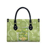 Aloha Hawaii Ulu Palaka Motifs Leather Bag Hawaiian Breadfruit Stylized Stamp LT14 - Polynesian Pride