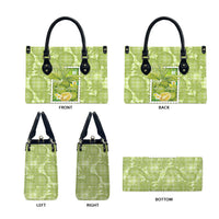 Aloha Hawaii Ulu Palaka Motifs Leather Bag Hawaiian Breadfruit Stylized Stamp LT14 - Polynesian Pride