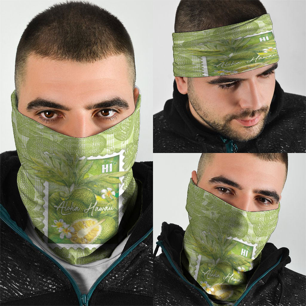 Aloha Hawaii Ulu Palaka Motifs Neck Gaiter Hawaiian Breadfruit Stylized Stamp LT14 - Polynesian Pride