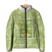 Aloha Hawaii Ulu Palaka Motifs Padded Jacket Hawaiian Breadfruit Stylized Stamp LT14 - Polynesian Pride